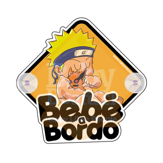 Letrero Bebé a Bordo Chupones BabyNaruto