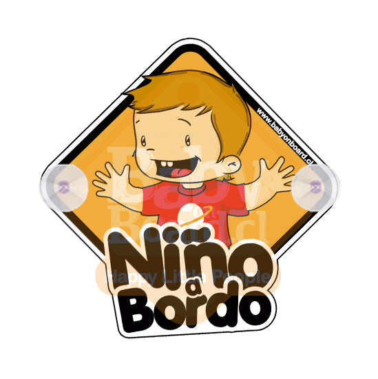 Letrero Bebé a Bordo, Niño a bordo