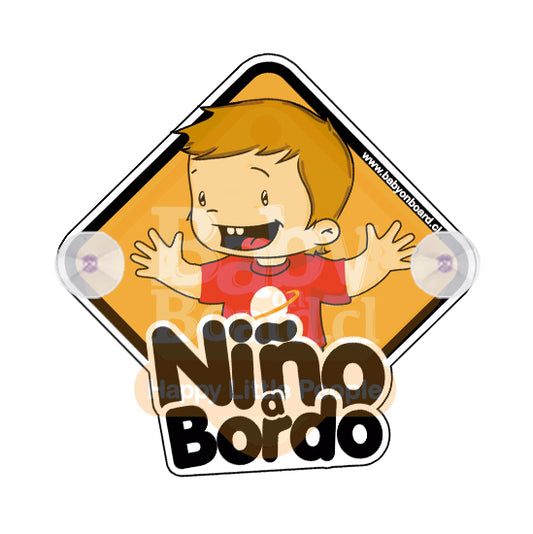 Letrero Bebé a Bordo, Niño a bordo