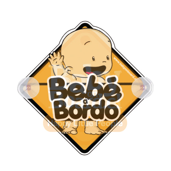 Letrero Bebé a Bordo Saludo niño