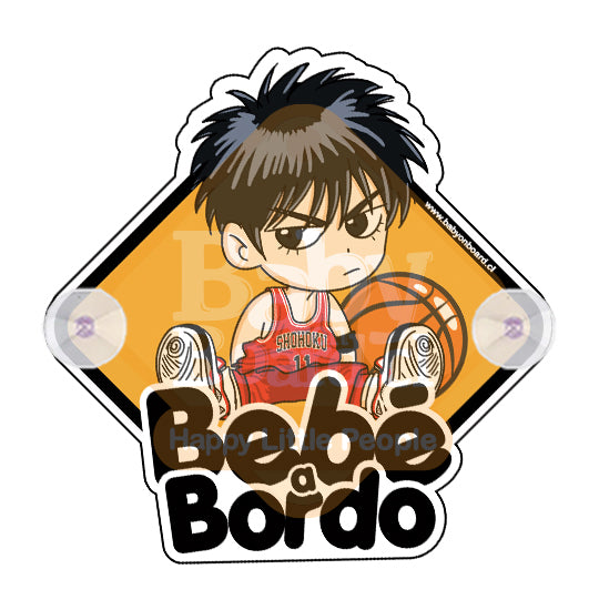 Letrero Bebé a Bordo BabyRukawa Slamdunk