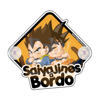Letrero bebé a bordo BabySaiyajines a bordo