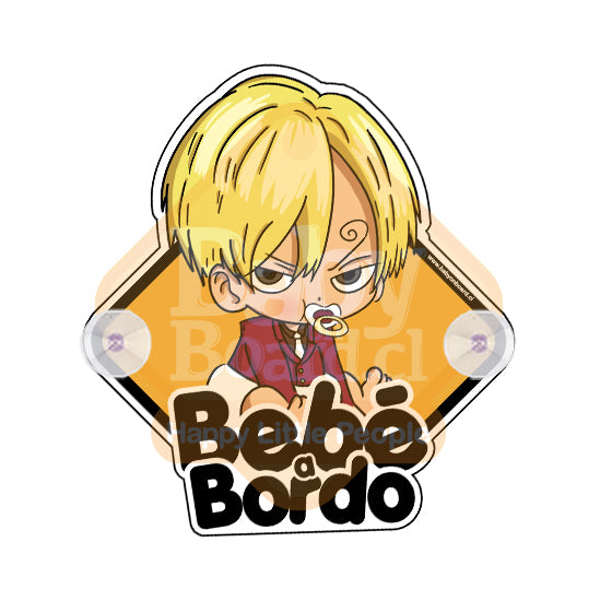Letrero Bebé a Bordo BabySanji One Piece
