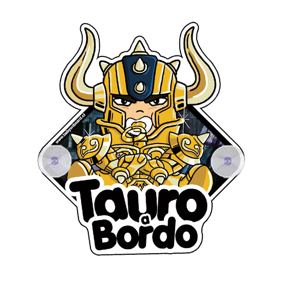 Letrero Bebé a Bordo BabyTauro - Caballeros del Zodiaco