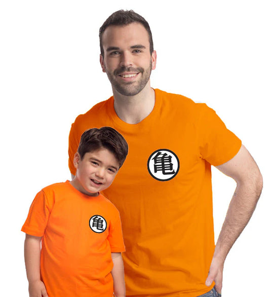 Polera Niño Goku + Polera Adulto Goku