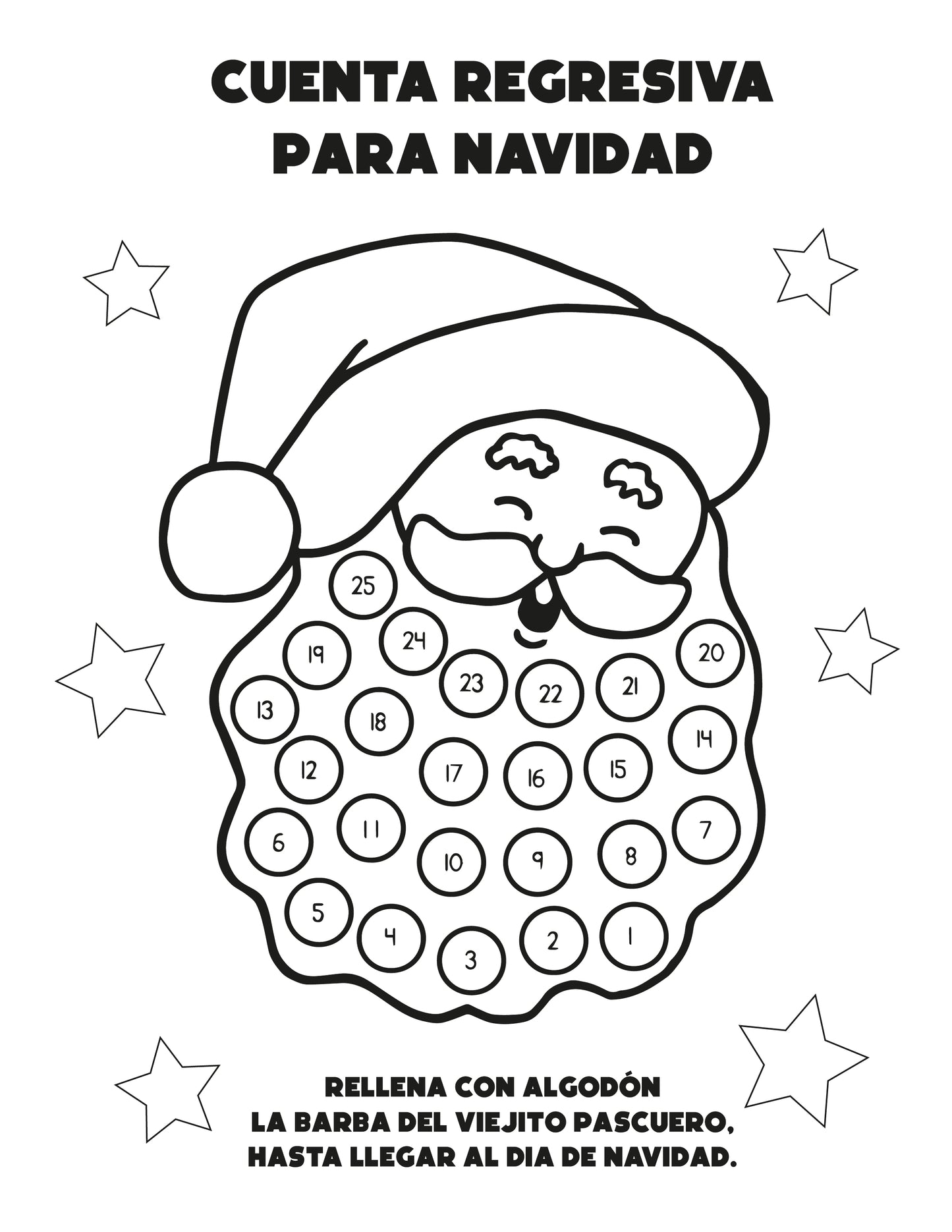Viejito Pascuero Imprimible - Feliz Navidad