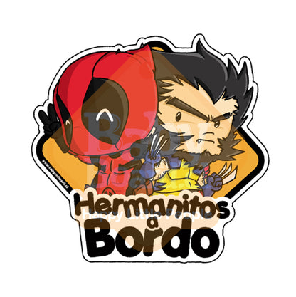 Letrero Bebé a Bordo BabyDeadpool y BabyWolverine