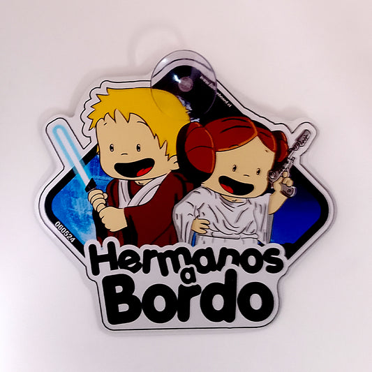 Letrero "prototipo" ventosa, Hermanos Luke y Leia