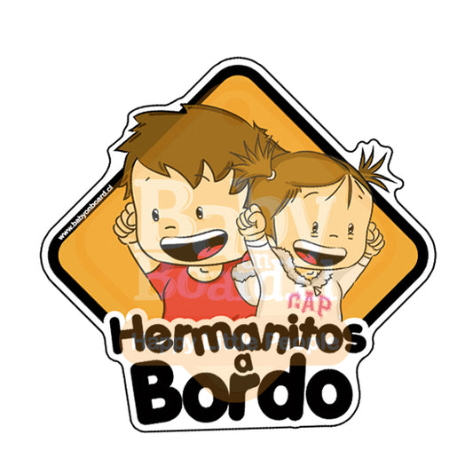 Letrero Bebé a Bordo Hermanitos a Bordo Gap Adhesivo