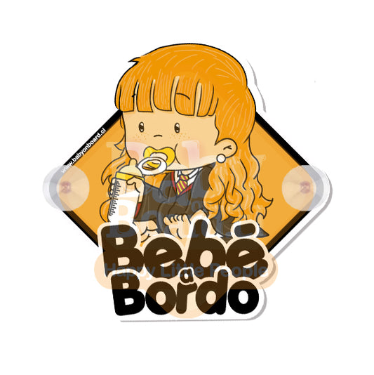 Letrero Bebé a Bordo Chupones Baby Hermione