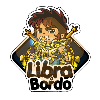 Letrero Bebé a Bordo BabyLibra - Caballeros del Zodiaco