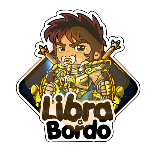 Letrero Bebé a Bordo BabyLibra - Caballeros del Zodiaco