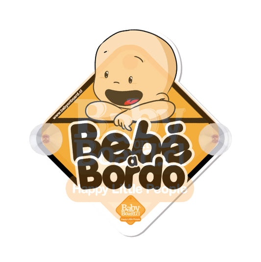 Letrero Bebé a Bordo Chupones Amarillo - Bebé Logo