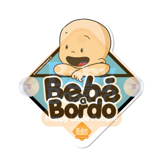 Letrero Bebé a Bordo Chupones Azul - Bebé Logo