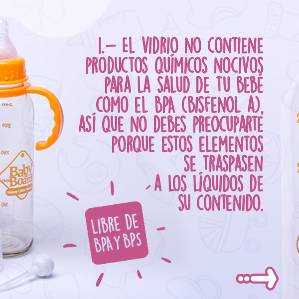 Mamadera de Vidrio 240 ML