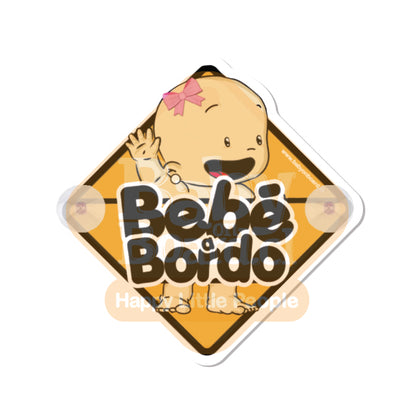 Letrero Bebé a Bordo Saludo niña