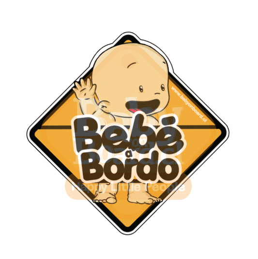 Letrero Bebé a Bordo Saludo Niño Adhesivo