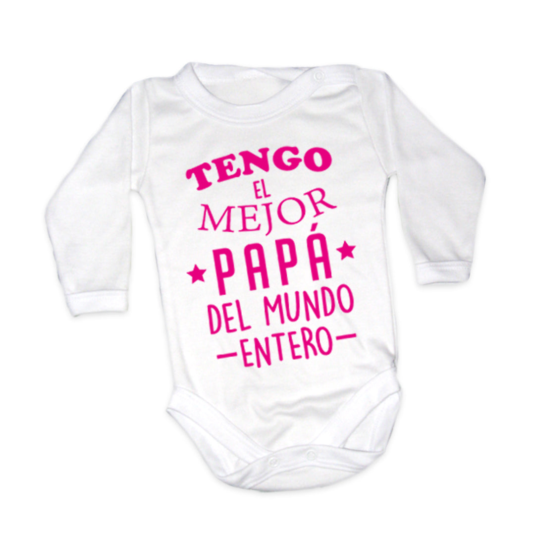 Body Bebé Tengo el mejor papá - rosado