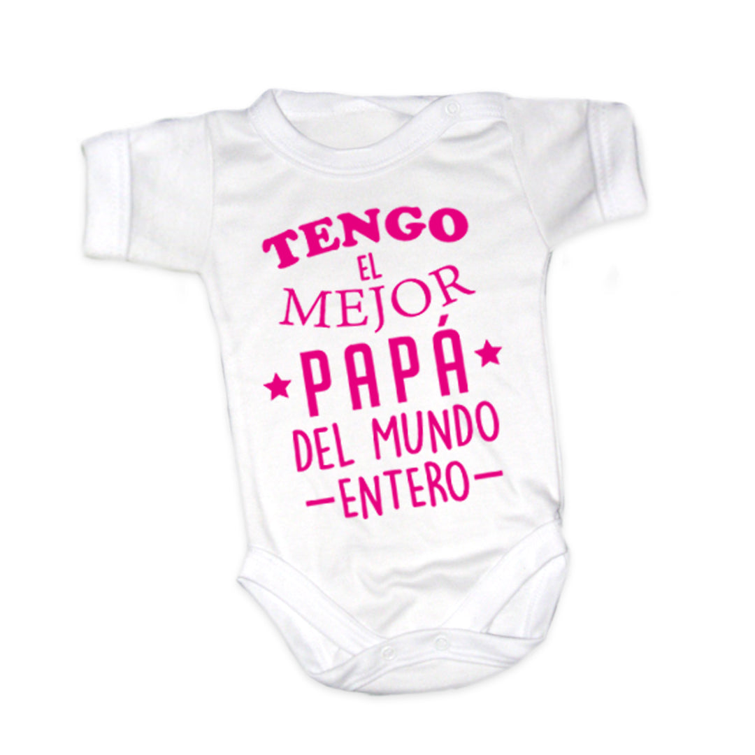 Body Bebé Tengo el mejor papá - rosado