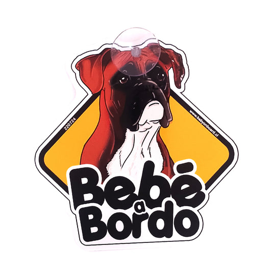 Letrero "prototipo" ventosa, Boxer a Bordo - Café