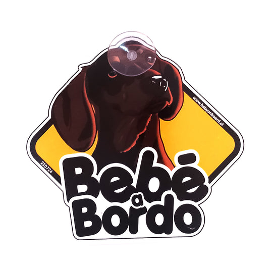 Letrero "prototipo" ventosa, Salchicha a Bordo -  Café