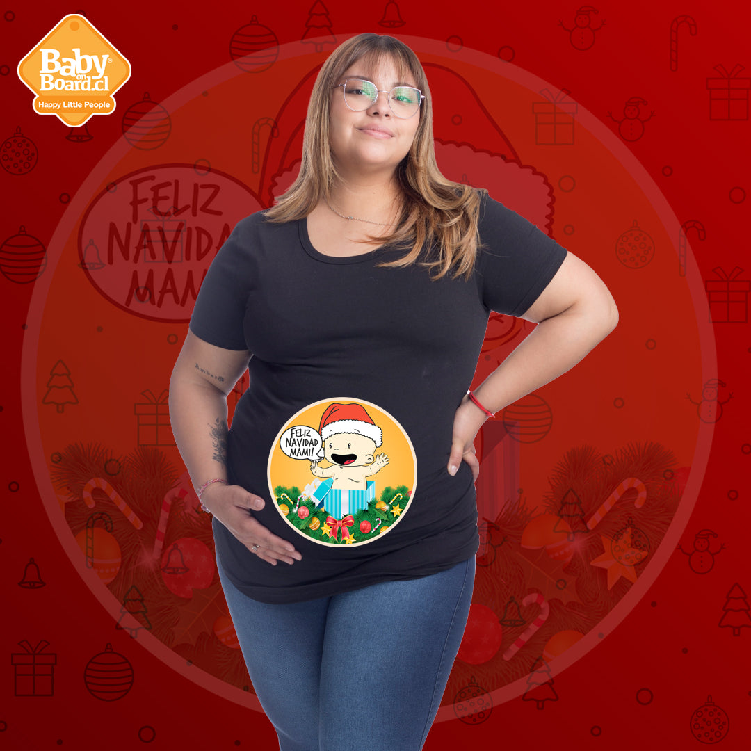 Polera Embarazada Navidad Regalo niño