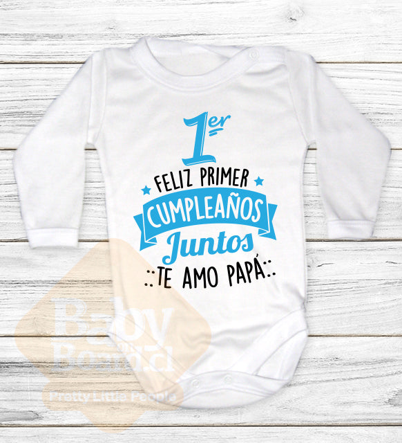 Body Bebé primer cumpleaños juntos - L/CELESTES