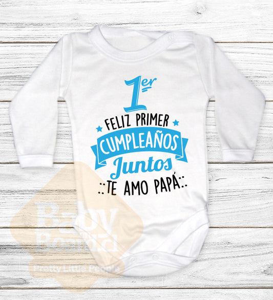 Body Bebé primer cumpleaños juntos - L/CELESTES