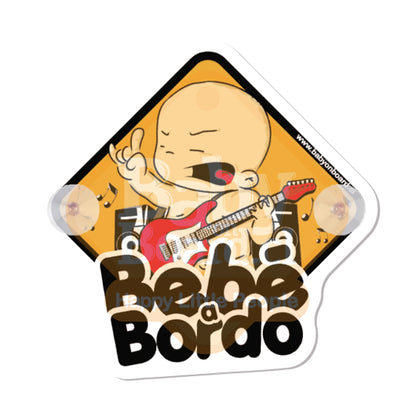 Letrero Bebé a Bordo Rockero