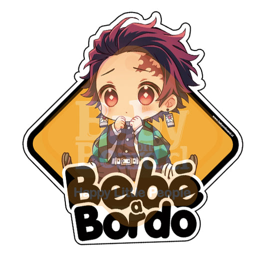 Letrero Bebé a Bordo Tanjiro - Demon Slayer