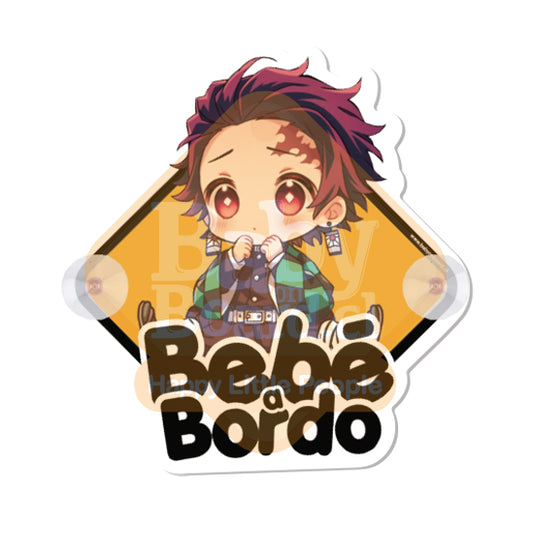 Letrero Bebé a Bordo Chupones Tanjiro - Demon Slayer