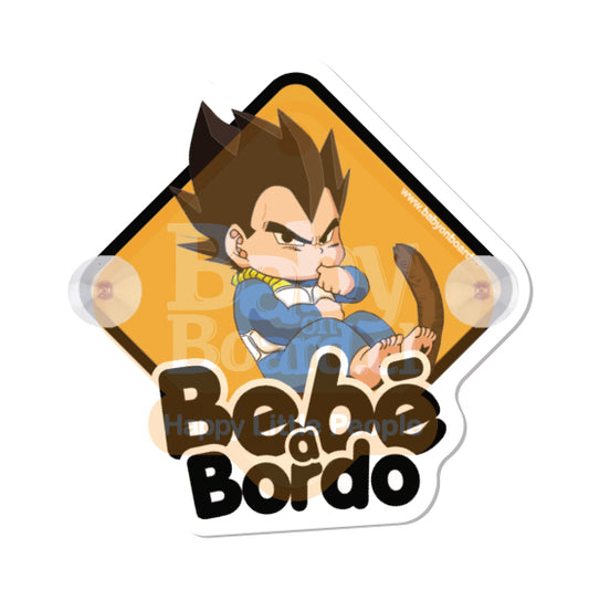 Letrero Bebé a Bordo Chupones BabyVegeta