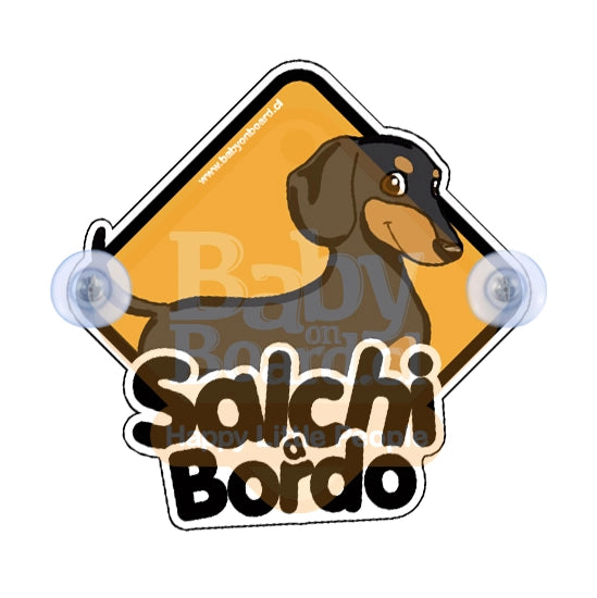 Letrero Bebé a Bordo Chupones, Salchi a Bordo