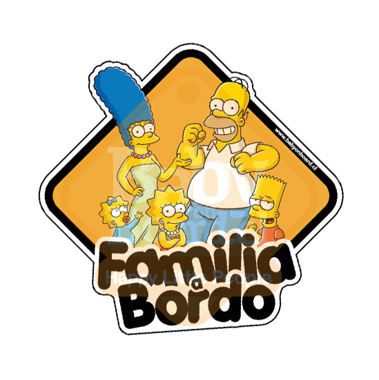 #106 Letrero Auto Familia Amarilla