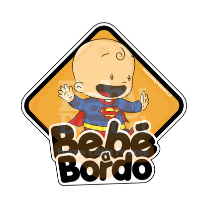 Letrero Bebé a bordo BabySuperman