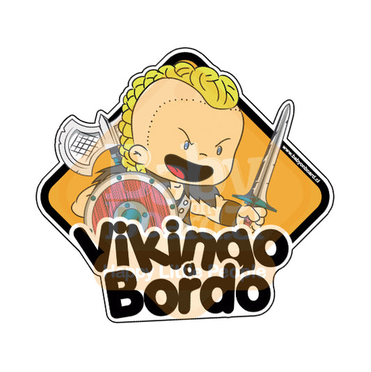 Letrero Bebé a Bordo Vikingo Niño