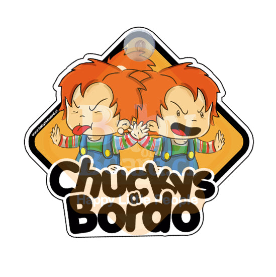#020-C Bebé a Bordo Chuckys hermanos (una niña - un niño)