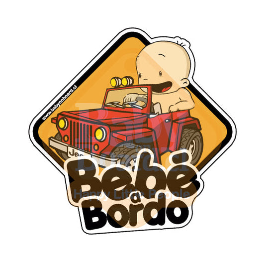 #057 Letrero Auto Bebe Jeepero - BEBE