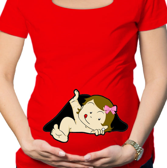 #114.- Polera Embarazada Pie niña