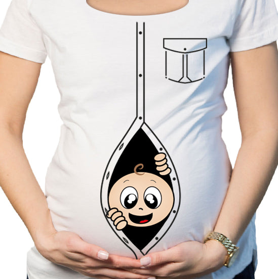 #024.- Polera Embarazada Botón niño