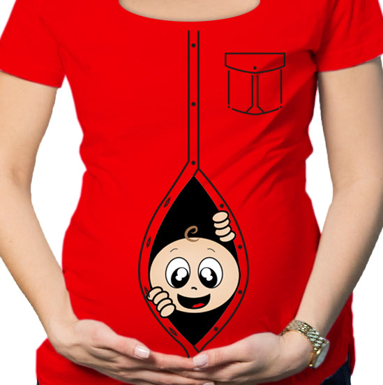 #024.- Polera Embarazada Botón niño