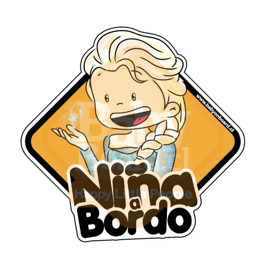 OFERTA - Letrero Bebé a Bordo babyElsa