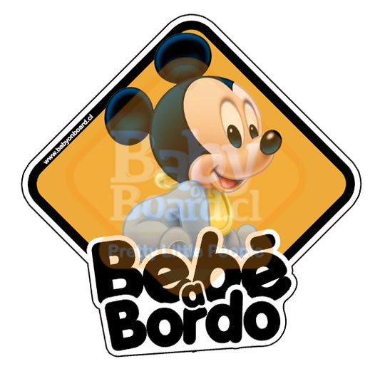 Letrero Bebé a Bordo BabyMickey